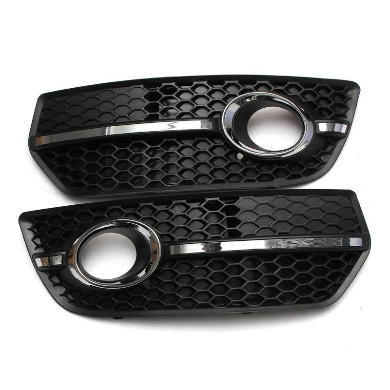 Pair Car Front Stoßstange Nebel Lampenlampe Abdeckung Wabengitter Grill glänzend schwarz kompatibel mit Audi Q5 2009 2012 2012 2012 Autozubehör(C) von LJBaab