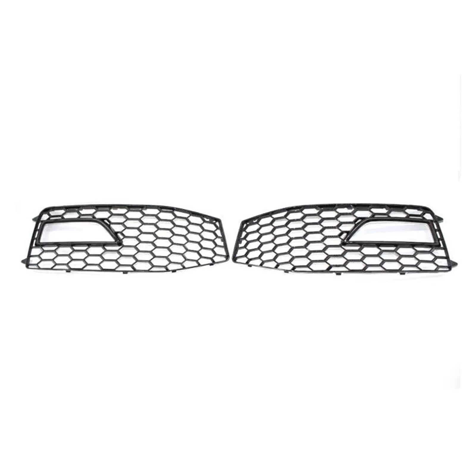 RS4-Stil kompatibel for Audi A4 B8.5 S-Line S4 2013-2015 Stoßfänger Nebel Lampenlampenabdeckung Kühlergrill Grill(Black With Hole) von LJBaab