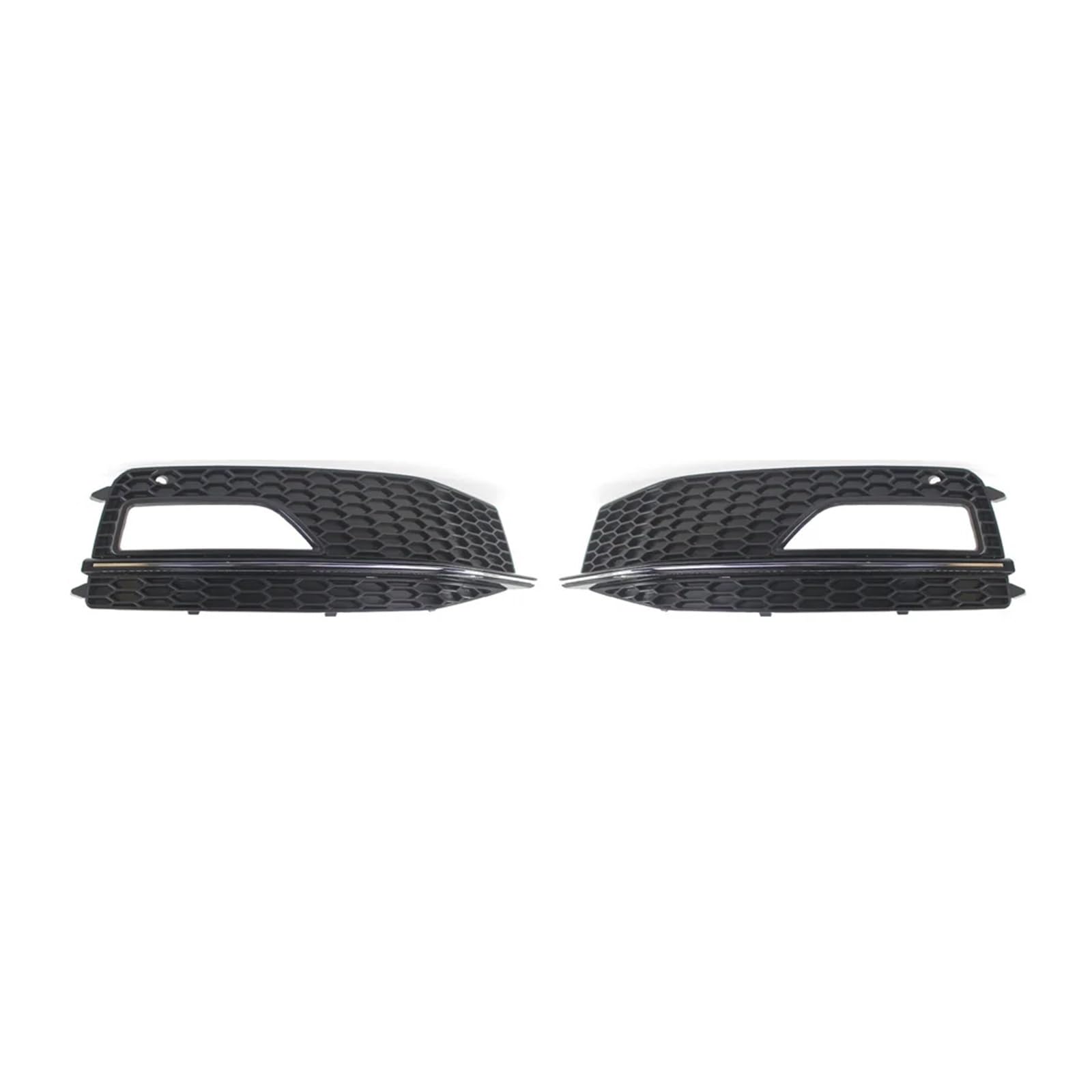 RS4-Stil kompatibel for Audi A4 B8.5 S-Line S4 2013-2015 Stoßfänger Nebel Lampenlampenabdeckung Kühlergrill Grill(Chrome Without Hole) von LJBaab