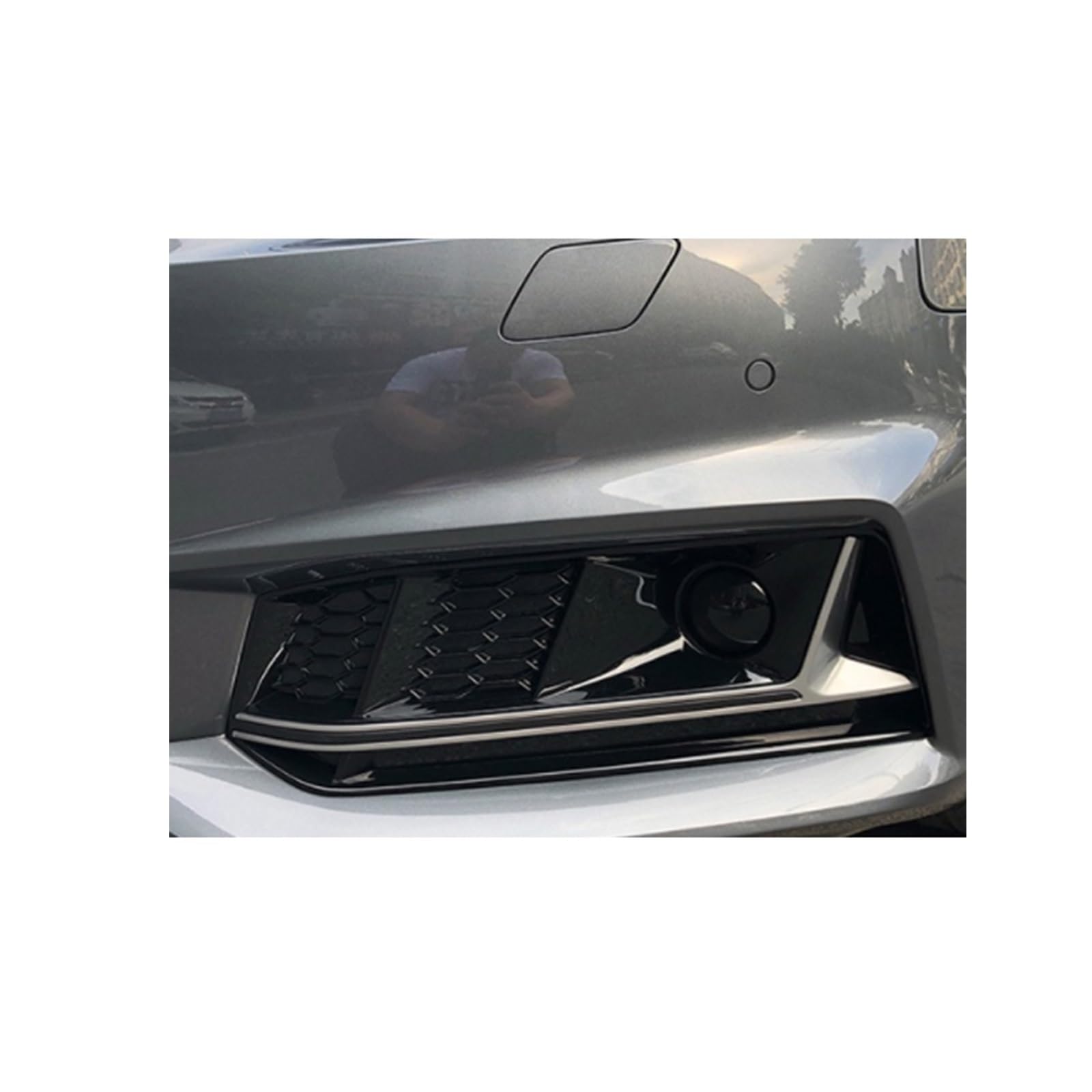 S4 S-Line Honeycomb Front Sport Nebel Lampenabdeckung Nebel Light Grill kompatibel mit S4 SLINE B9 2016-2018 Auto Styling Accessoires(C) von LJBaab