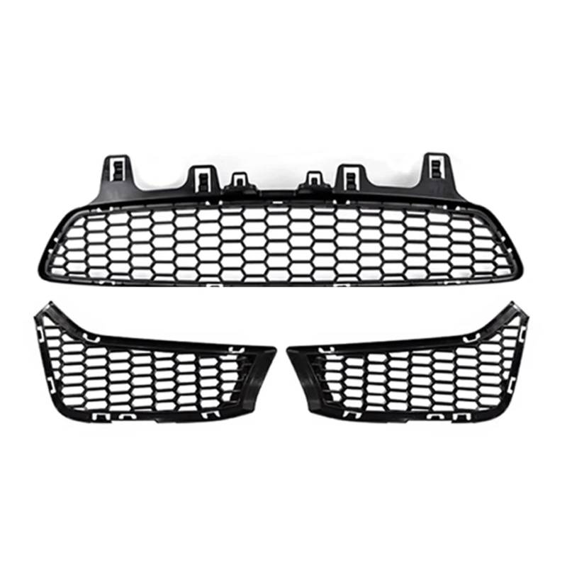 Stoßfänger Kühlergrill unterem Mittelnetz Gitter-Nebel Lampenabdeckung Renngrill kompatibel for BMW 3 4 Serie An M3 M4 F80 F82 F83 2012-2018(NO Hole Grille 3PC) von LJBaab