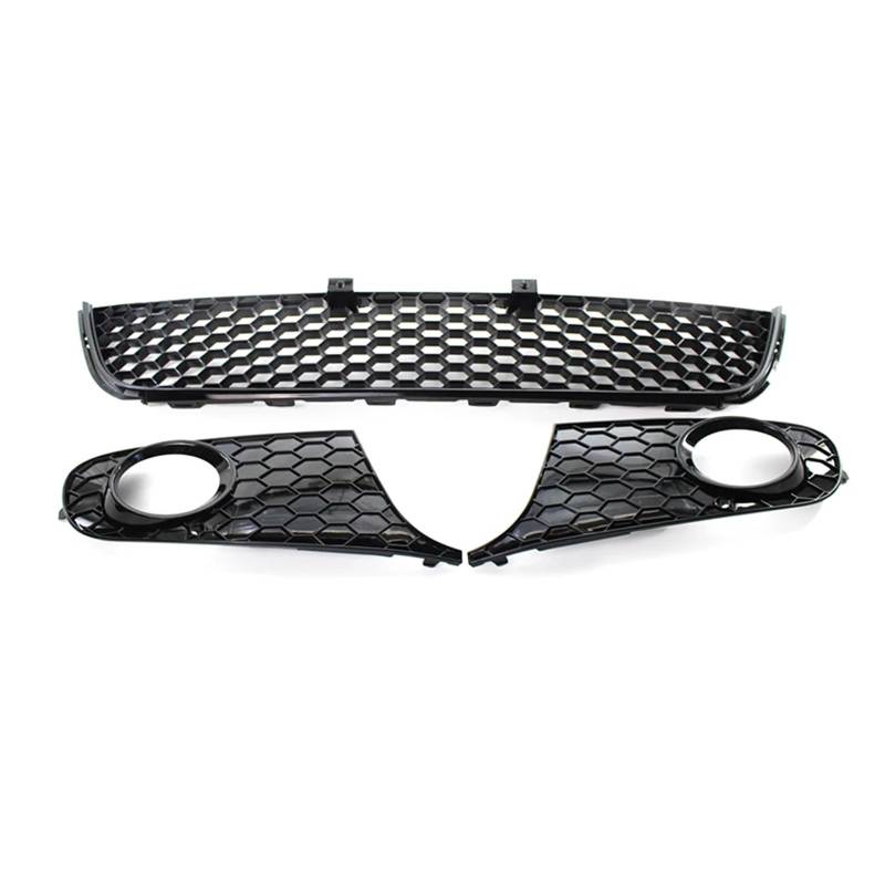 Vordere Stoßfänger Kühlergrill Mesh Grill Nebel Leichtdeckel dreiteiliger Anzug for VW Golf 6 MK6 Nicht-GTI 2009 2012 2012 2012 2013 kompatibel(Three-piece suit) von LJBaab