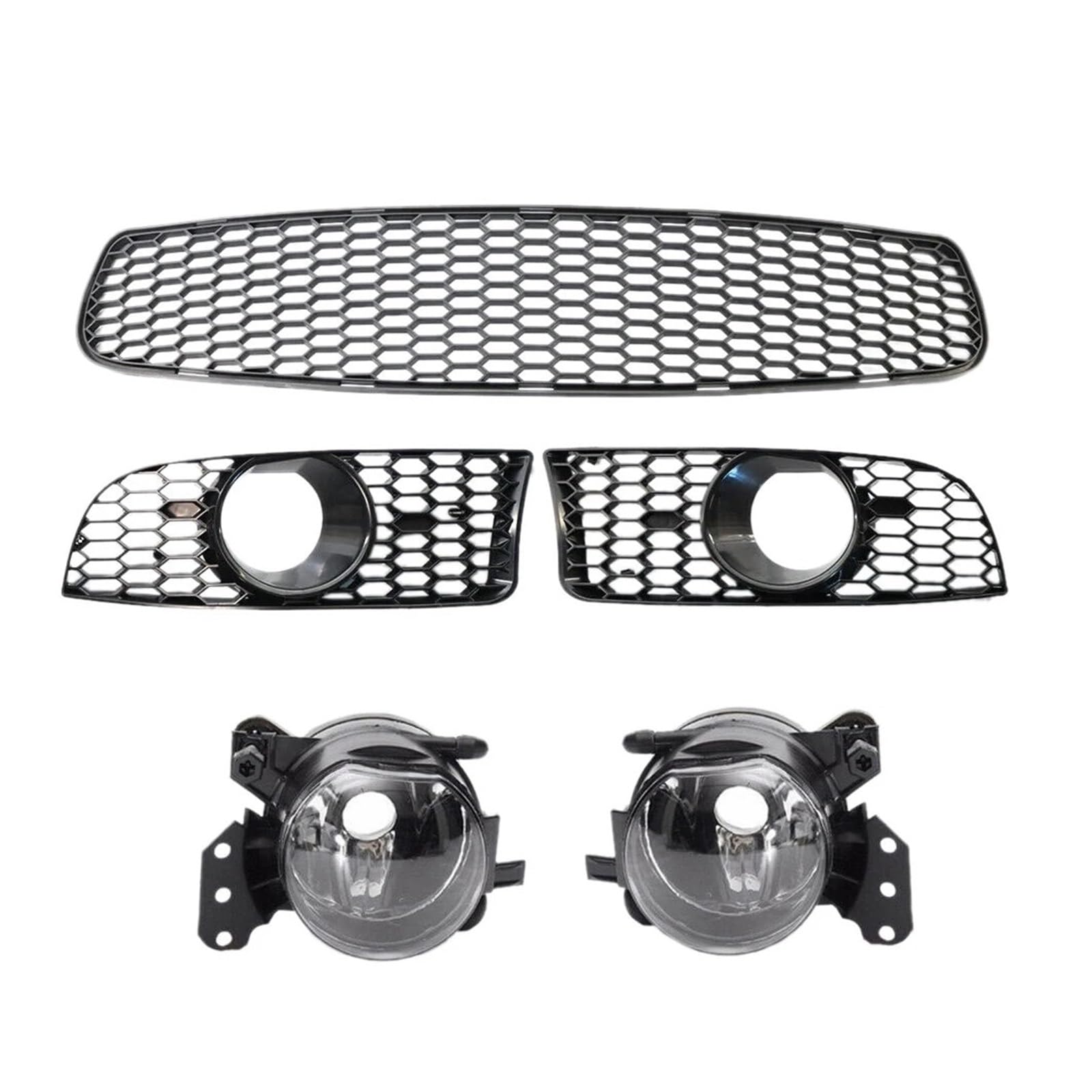 Vordere untere Stoßfänger Kühlergrill Nebel Light Grill + Fog Lamp Kit kompatibel for BMW 3er E90 E92 E93 2009-2011 von LJBaab