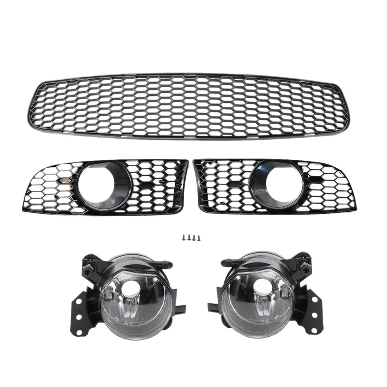 Vordere untere Stoßfänger Kühlergrill Nebel Light Grill + Fog Lamp Kit kompatibel for BMW 3er E90 E92 E93 2009-2011 von LJBaab