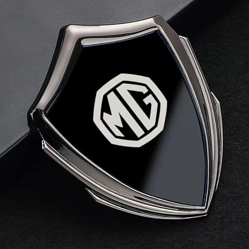 Auto Emblem Logo Aufkleber für MG MG5 facelift 2023,Metall Emblem Front Motorhaube Auto Frontkennzeichen Kofferraum Lenkrad Logo Rostfrei Langlebiges Auto Zubehör,Black-Black Label von LJCXZS