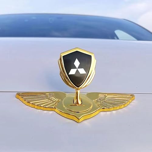 Auto Emblem Logo Aufkleber für Mitsubishi L200 Club Cab 2015-2018,Metall Emblem Front Motorhaube Auto Frontkennzeichen Kofferraum Lenkrad Logo Rostfrei Langlebiges Auto Zubehör von LJCXZS