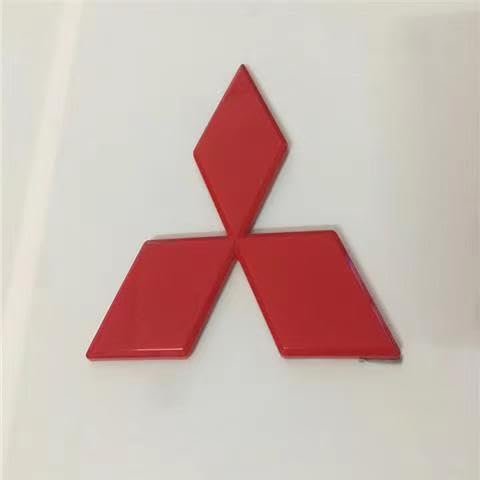 Auto Emblem Logo Aufkleber für Mitsubishi i-MiEV 2009-2020,ABS Emblem Front Motorhaube Auto Frontkennzeichen Kofferraum Lenkrad Logo Rostfrei Langlebiges Auto Zubehör,Medium Red 10cm×8.8cm von LJCXZS