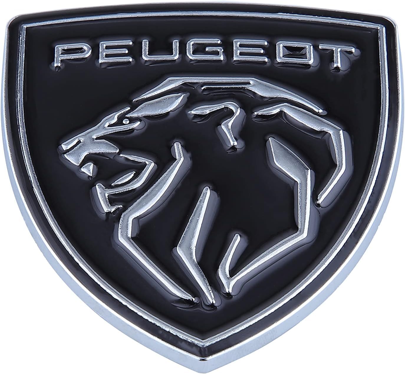Auto Emblem Logo Aufkleber für Peugeot 508 RXH 2011-2018,Metall Emblem Front Motorhaube Auto Frontkennzeichen Kofferraum Lenkrad Logo Rostfrei Langlebiges Auto Zubehör,Black-Silver Label von LJCXZS