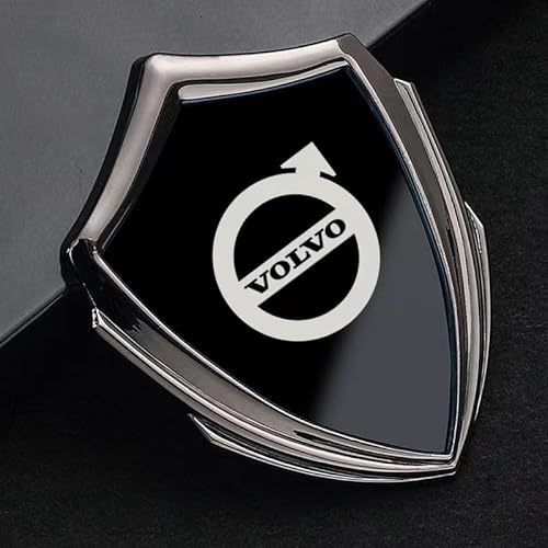 Auto Emblem Logo Aufkleber für Volvo V90 facelift 2020,Metall Emblem Front Motorhaube Auto Frontkennzeichen Kofferraum Lenkrad Logo Rostfrei Langlebiges Auto Zubehör,Black-black von LJCXZS