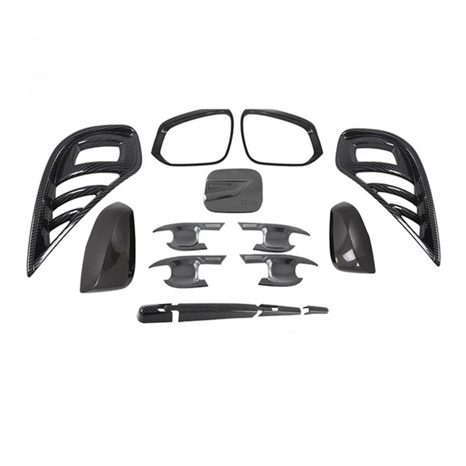 Autoteile Chrom-Kit-Zubehör, kompatibel mit Toyota Highlander 2022 2021 2020(Carbon Fiber1) von LJHSAWBG