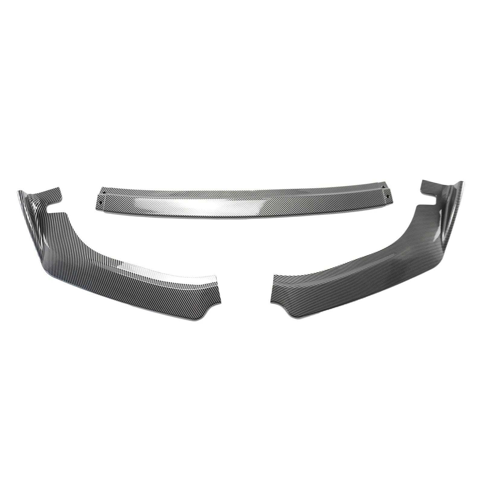 Frontspoilerlippe Kompatibel for Lexus IS250 IS350 2014-2016 Basis 3-teiliges Autozubehör Glänzend Schwarz/Kohlefaser-Look Spoiler Splitter(Carbon Fiber Style) von LJHSAWBG