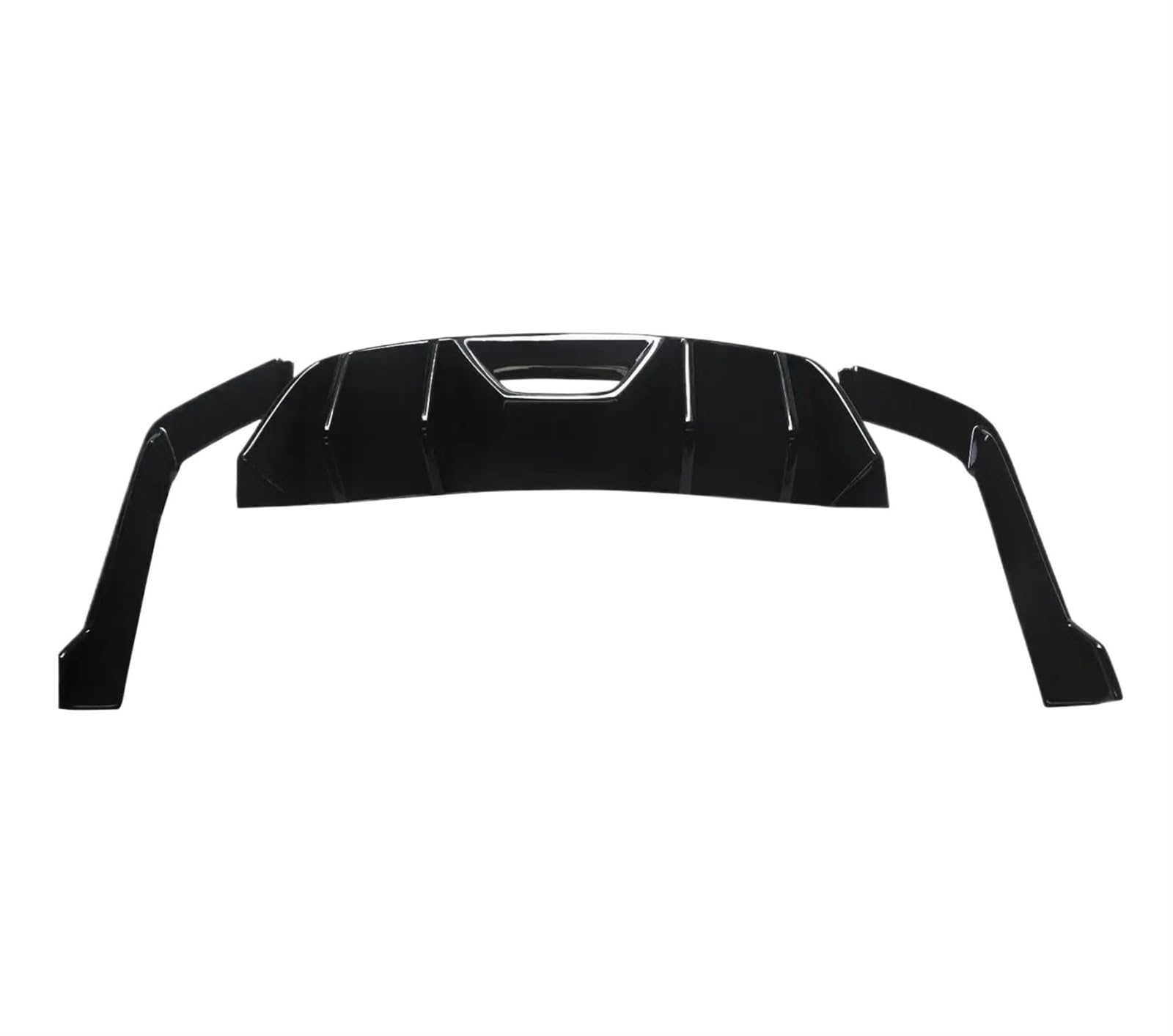 Heckstoßstangendiffusor und Eckschürze, Splitter, Spoiler, Eckverlängerung, kompatibel mit Ford Mustang 2015–2017, Carbon-Look, glänzend schwarz(Glossy black1) von LJHSAWBG