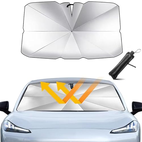 Car Sun Umbrella für Smart Forfour W453 W454, Sonnenschutz-Innenraum Auto Sonnenschirm Frontscheibe Car Umbrella Sun Shade Cover Schrumpfbar Und Faltbar,S von LJLBFB