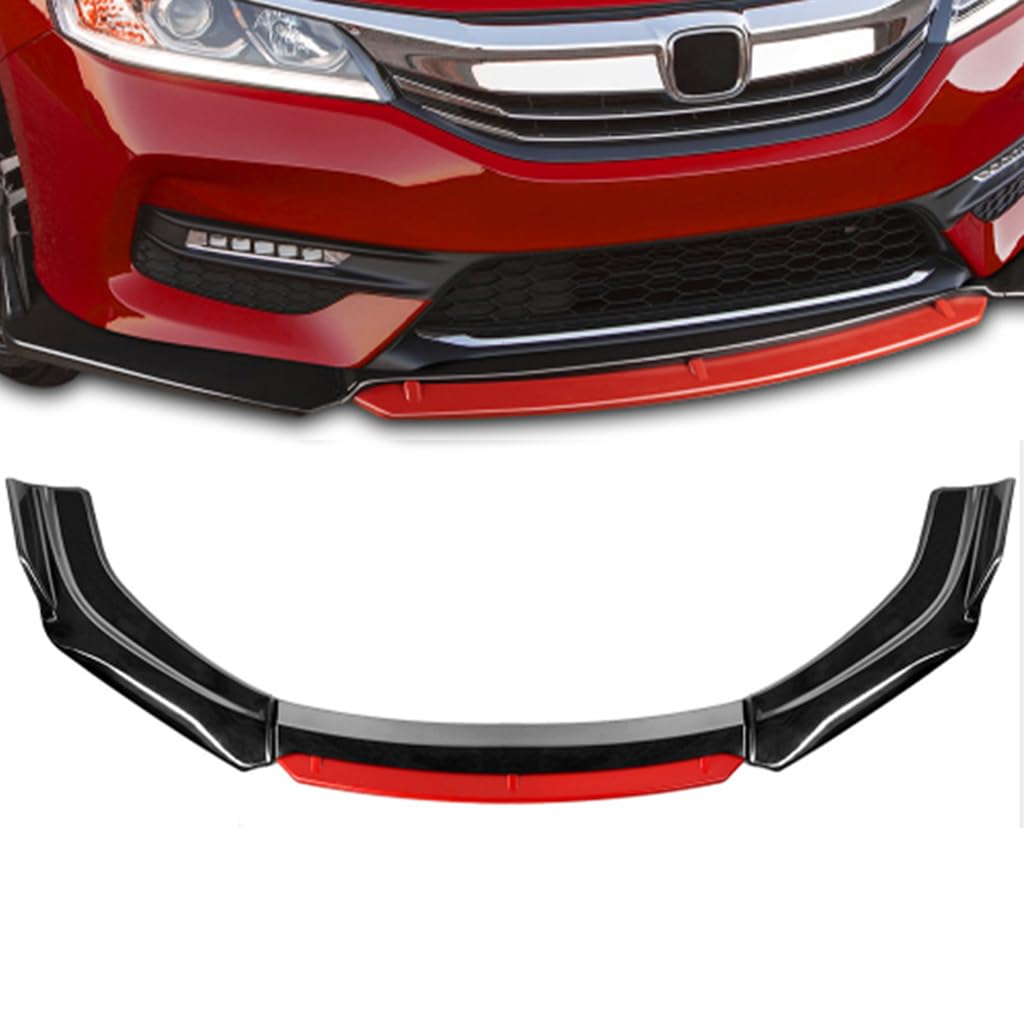 Auto Front Bumper Spoiler für FIAT Bravo 2008-2012,Front Stoßstange Lip Body Kit Diffusor Spoiler Splitter Body Schutz Auto Zubehör,A-Red von LJSDZLHY