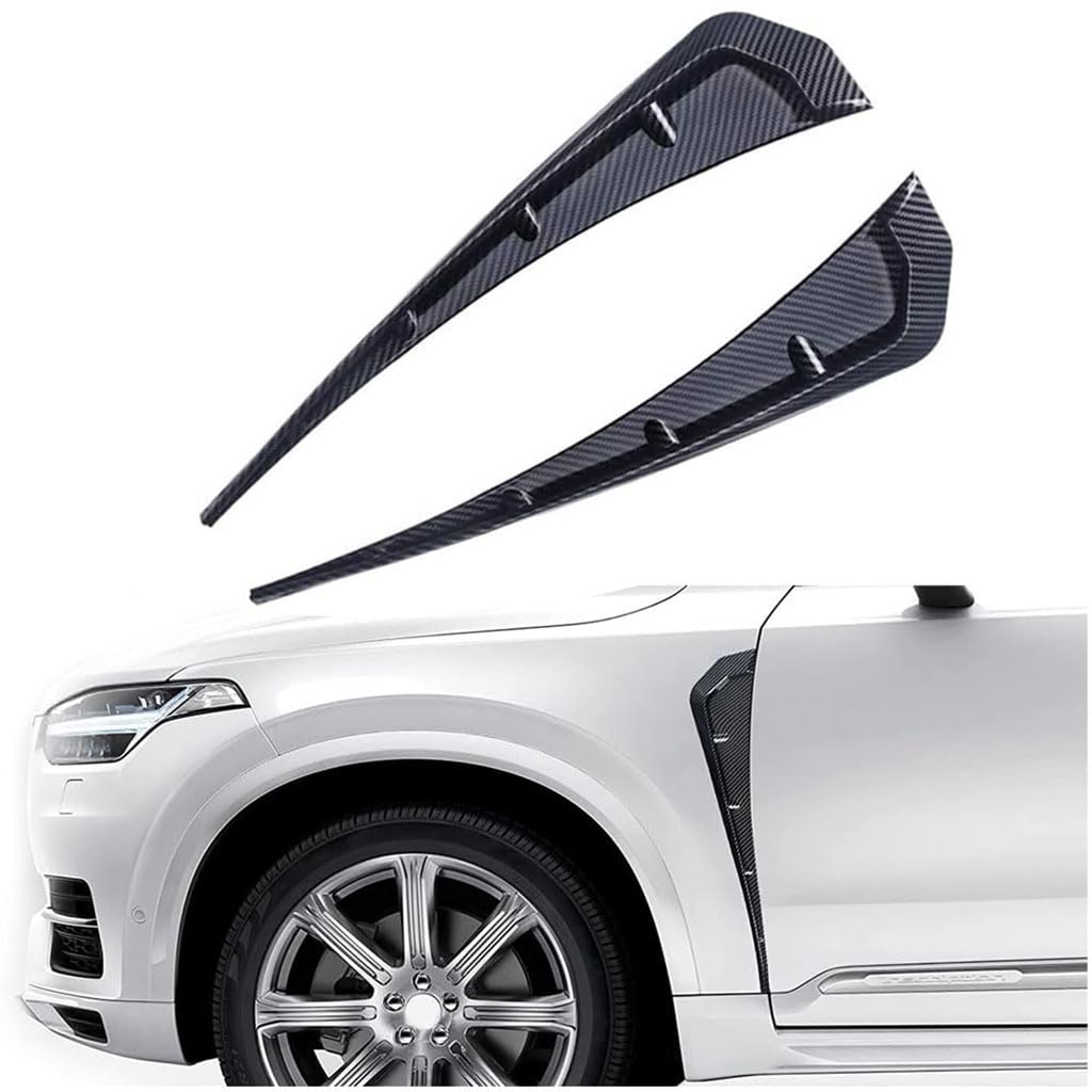 Auto Kotflügel Seitenschlitz Aufkleber für BMW X1 F48 2015-2019,Wasserdicht Auto Lufteinlass Aufkleber Shark Gills Seiten Fender Auto Seitentür Dekoration Zubehör,A-Carbon Fiber Pattern von LJSDZLHY