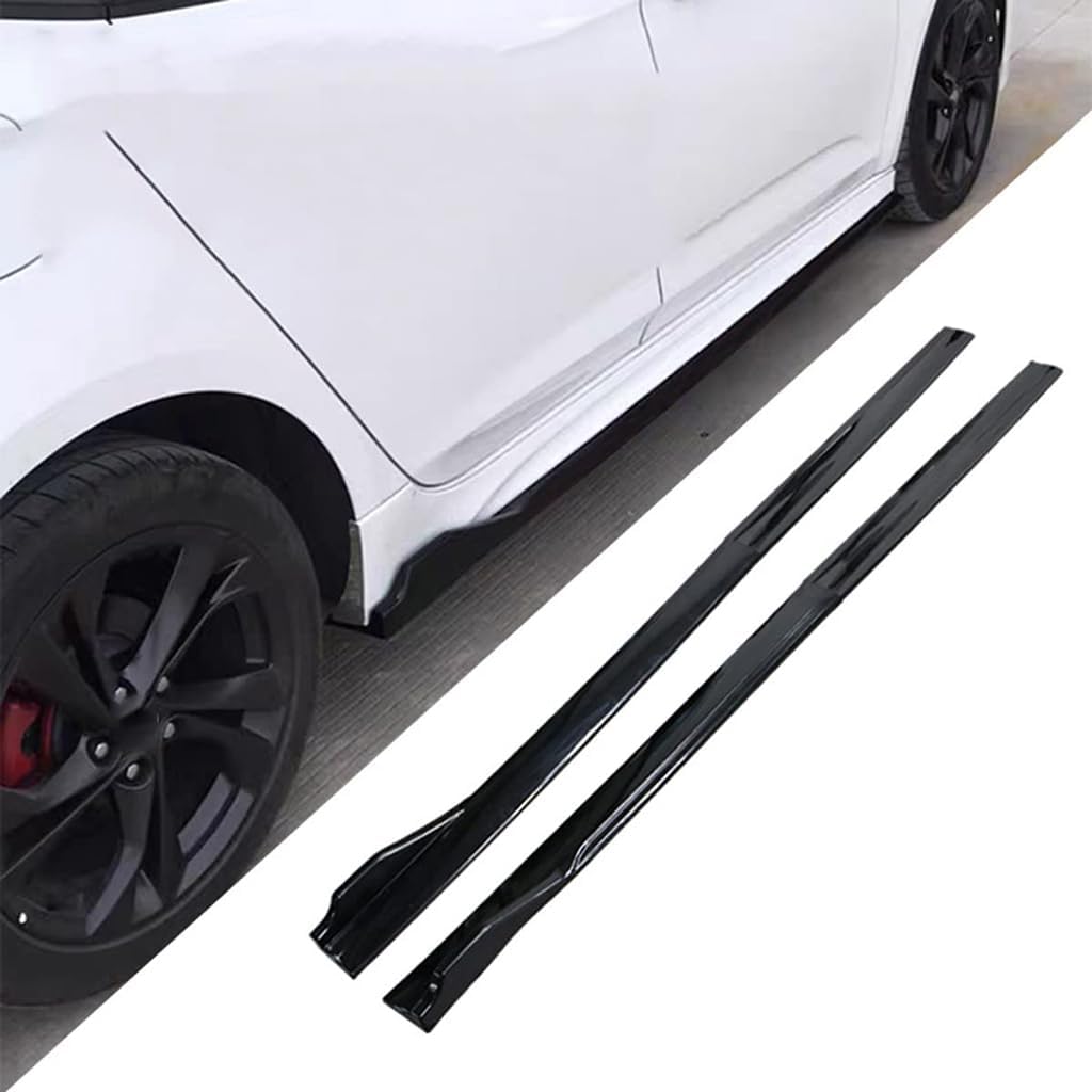 Auto Seitenschweller für Hyundai Accent 2005-2011,Kratzfest Antikollisions Rocker Seitenrock Seitenstufen Schweller Flügel Diffusor Splitter Auto Zubehör,A-Gloss Black von LJSDZLHY