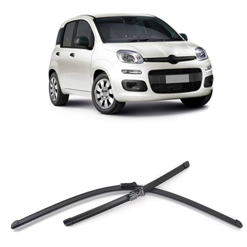 Autowischer für Fiat Panda MK3 2013-2022 24''+15", Auto Windschutzscheibe Frontscheibenwischer Scheibenwische Teile Reinigungsstreifen Zubehör von LJWAN