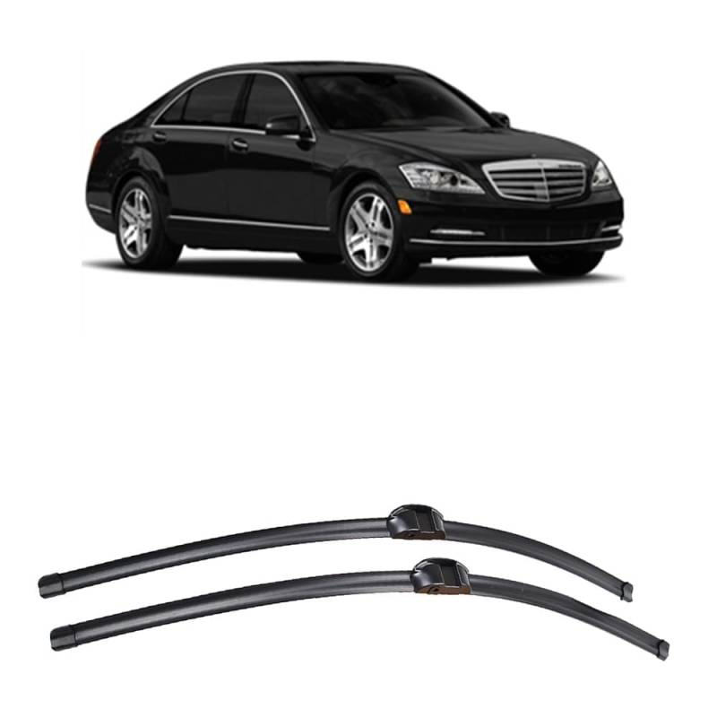 Autowischer für Mercedes Benz S-Class W221 2006-2013 27"+27", Auto Windschutzscheibe Frontscheibenwischer Scheibenwische Teile Reinigungsstreifen Zubehör von LJWAN