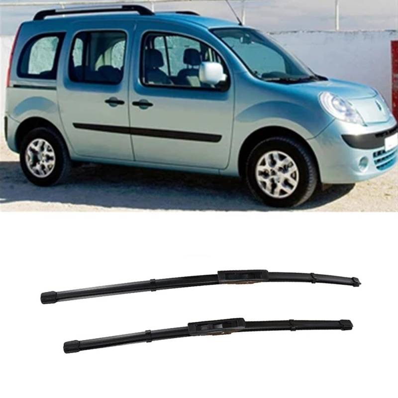 Autowischer für Renault Kangoo MK2 1 Rear Door Express 2008-2020 24"+22", Auto Windschutzscheibe Frontscheibenwischer Scheibenwische Teile Reinigungsstreifen Zubehör von LJWAN