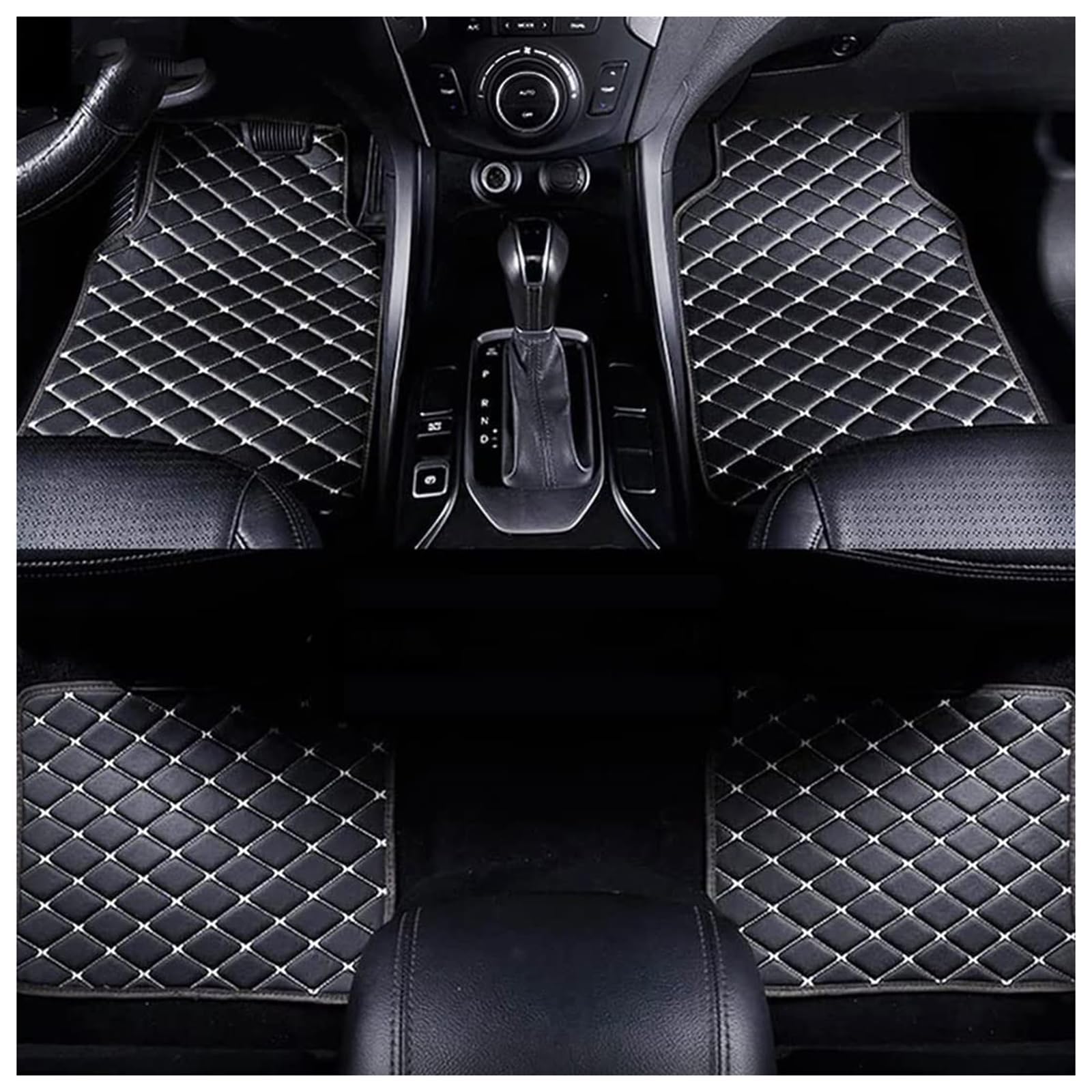 Leder Auto Fußmatten Set für MG MG5 2021-2023, Allwetter Autoteppich Wasserdicht rutschfest Passgenaue Fahrermatten Vorne und Hinten,B Black Beige Leder Auto Fußmatten Set für MG MG5 2021-2023, Allwetter Autoteppich Wasserdicht rutschfest Passgenaue Fahrermatten Vorne und Hinten,B Black Beige von LJWAN