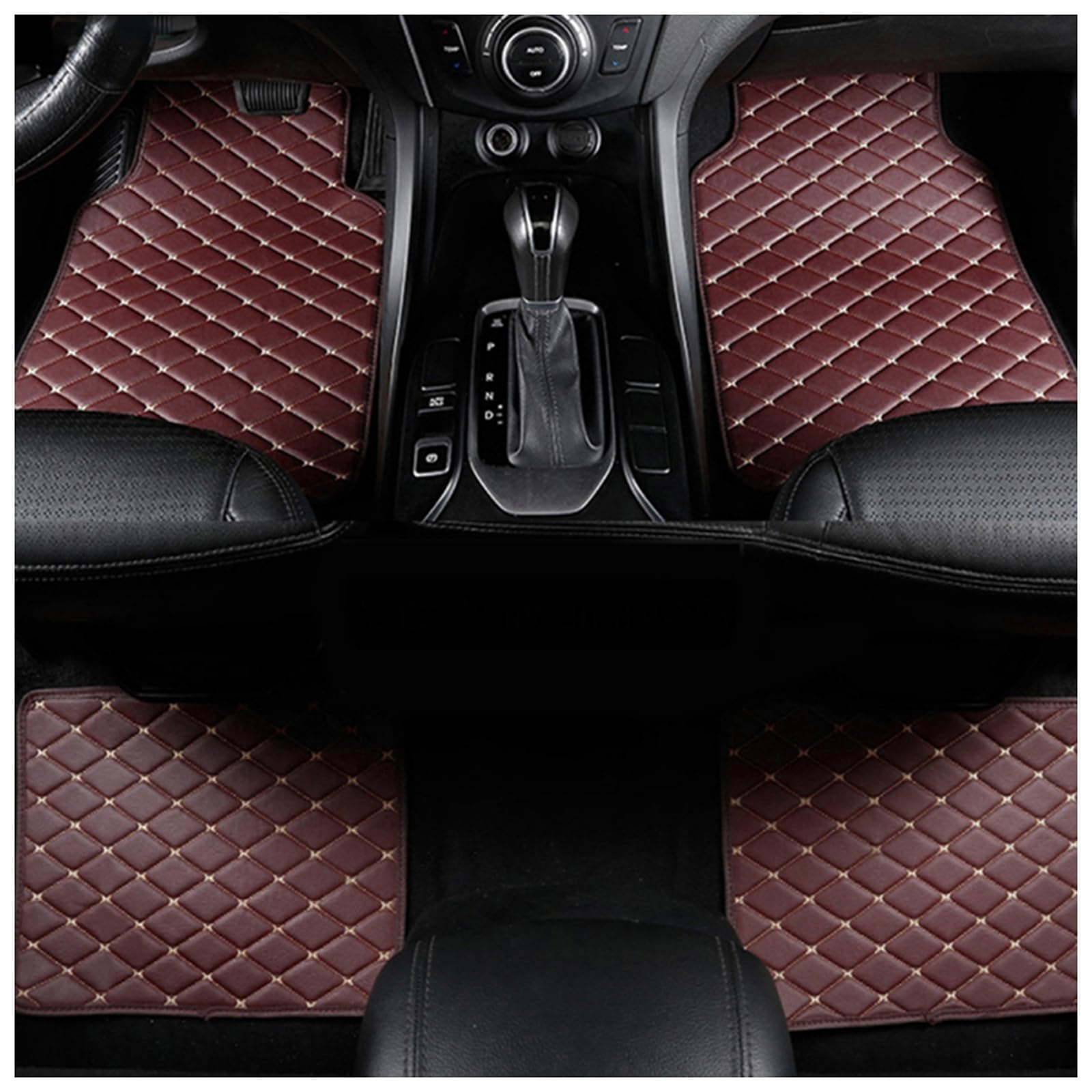 Leder Auto Fußmatten Set für MINI Coupe 2009-2023, Allwetter Autoteppich Wasserdicht rutschfest Passgenaue Fahrermatten Vorne und Hinten,D Brown Leder Auto Fußmatten Set für MINI Coupe 2009-2023, Allwetter Autoteppich Wasserdicht rutschfest Passgenaue Fahrermatten Vorne und Hinten,D Brown von LJWAN