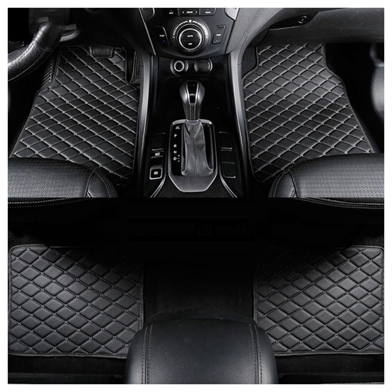 Leder Auto Fußmatten Set für SMART forfour 2015-2023, Allwetter Autoteppich Wasserdicht rutschfest Passgenaue Fahrermatten Vorne und Hinten,C Black Red Leder Auto Fußmatten Set für SMART forfour 2015-2023, Allwetter Autoteppich Wasserdicht rutschfest Passgenaue Fahrermatten Vorne und Hinten,C Black Red von LJWAN