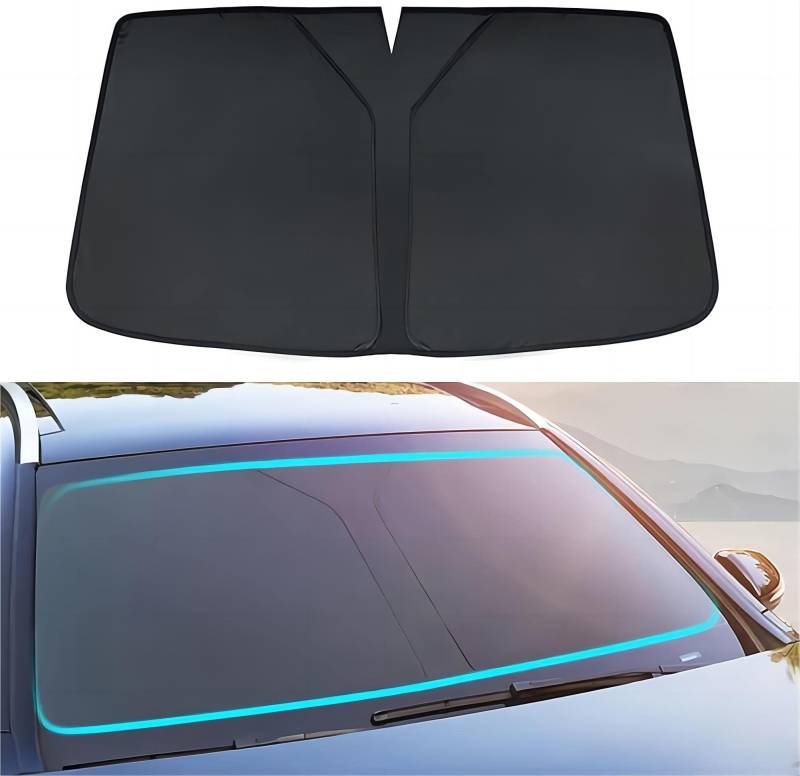 Sonnenschutz Auto Frontscheibe für Ford Explorer U502 2011-2019, Windschutzscheibe Frontscheibe Windschutzscheiben Sonnenblende Innen Schallwand,A-Black von LJWAN