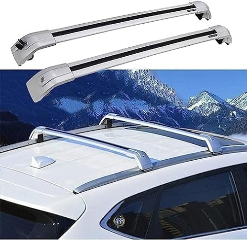Autodachreling Dachgepäckträger Querträger Dachreling für Hyundai Tucson 2015-2020, abschließbare Aluminium apline Autodach Zubehör von LJlijing