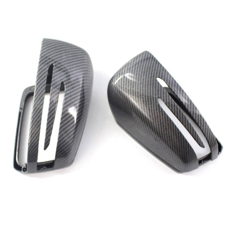 LKGKBVMDVC Rückspiegelabdeckungen passend for Mercedes-Benz W204 E W212 W176 W246 CLS C218 GLA X156 ABS Kohlefaser glänzend schwarz Rückspiegel(Carbon fiber) von LKGKBVMDVC