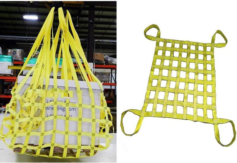 Cargo NetsCargo Nets Nylon Sling Hebenetz, Sicherheitsnetzgurte, Be- und Entladen schwerer Gegenstände, quadratisches Netz, Reißfestigkeit (3 x 3 m/Masche, 15 cm/Belastung 2 t) von LKIIJMMJNJH