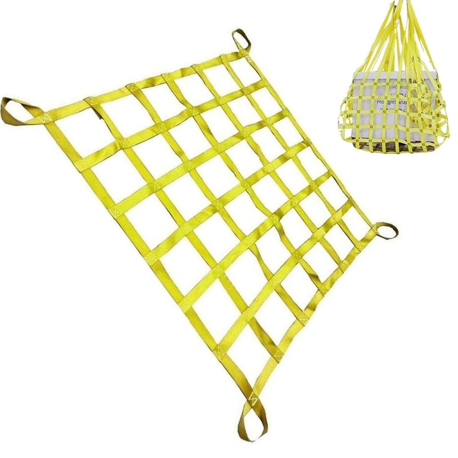 Cargo NetsSafety Lifting Net Straps - Nylon Cargo Lifting Net Truck Bed Cargo Net Tear Resistant Cargo Lifting Bag For Construction Rigging Moving Towing Work Gear Load 0.3-3.5Ton(4 X 4M) von LKIIJMMJNJH