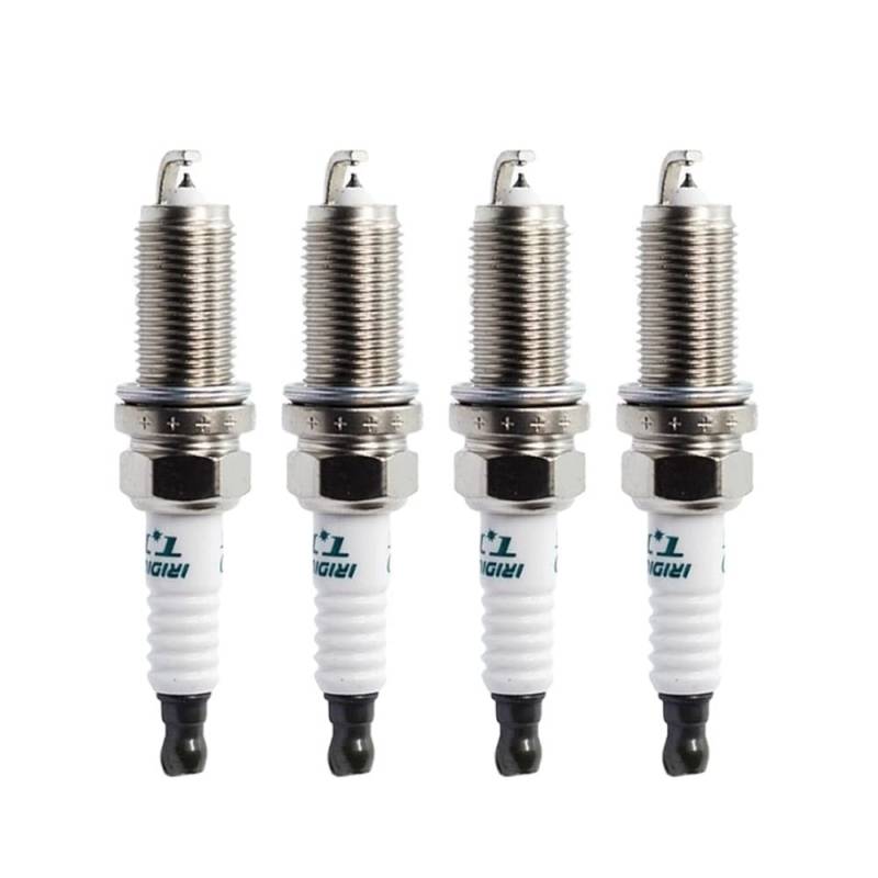 Zündkerzen 4PCS/Los IKH20TT-4704 Dual Iridium Car Zündkerze for Kompatibel mit Benz Kompatibel mit Nissan Kompatibel mit Mazda IK16TT-4701 IK20TT-4702 IKH16TT-4703 IEXH22TT-4712 Autoteile(IEXH22TT-471 von LKIWSDS