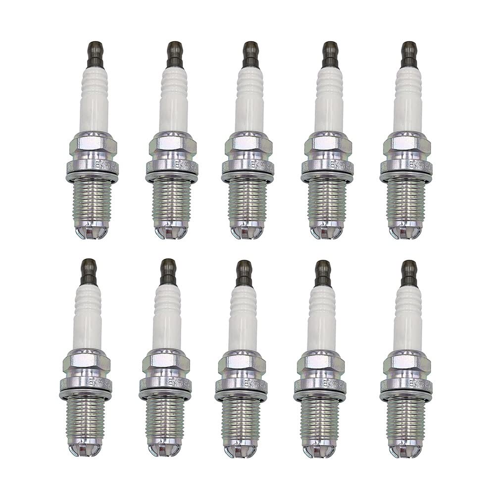 Zündkerzen Platin-Zündkerze passend for BMW M54 M62 E38 E65 E34 E36 E39 E46 OE 12120037607 BKR6EQUP Autoteile(10pcs) von LKIWSDS