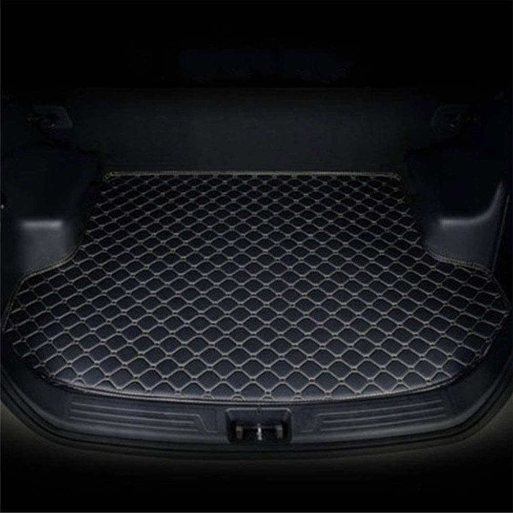 Auto Leder Kofferraum Schutzmatte für Benz GLE Coupe 2020-2023, Wasserdichtes Anti-Rutsch Kofferraummatte Kofferraumwanne ZubehöR,C/Black~Beige von LKJSBSHLH