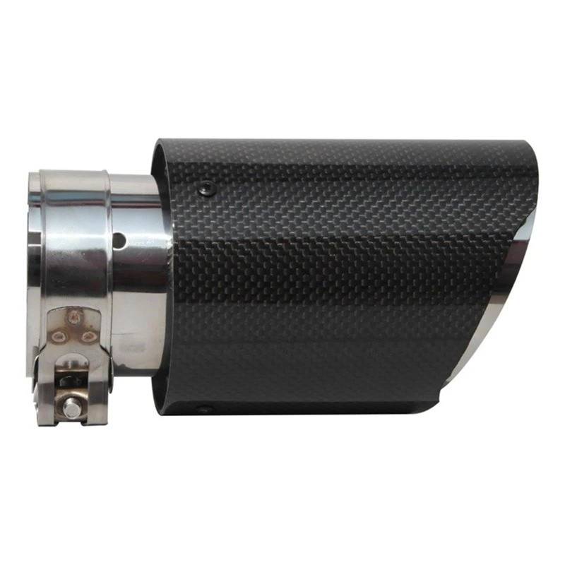 Abgasrohr 51/57/63/76 MM Carbon Fiber Universal Auto Auspuff Spitze End Schalldämpfer Rohr Schalldämpfer Endrohr Gerade Dekorationen Auto Auspuffrohr(76-114mm) von LKRGBXA