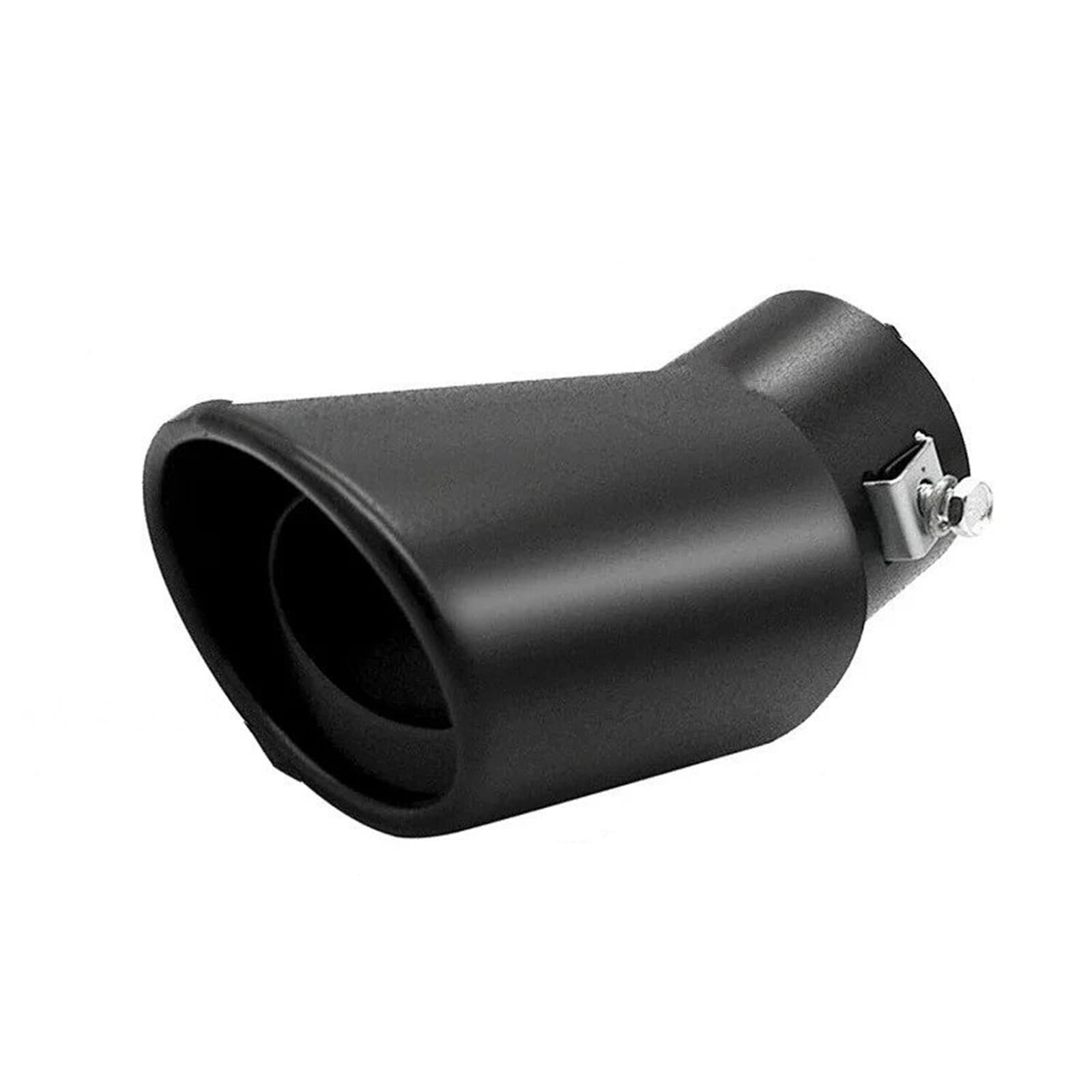 Abgasrohr Auto Auspuff Schwanz Throat Schalldämpfer Spitze Rohr Edelstahl Gerade/Gebogene Schalldämpfer Universal Tail Throat Ersetzen Auto Auspuffrohr(Black Bend) von LKRGBXA