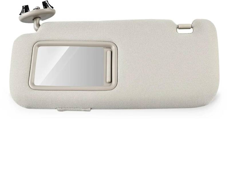 Auto Sonnenschutz Auto-Innensonnenblende Mit Spiegel Grau Beige Sonnenschutz Links Rechts Fahrerseite Für Toyota Auris Für Corolla 2007–2010 2011 2012 2013 Sonnenblende Auto(Beige Right) von LKRGBXA