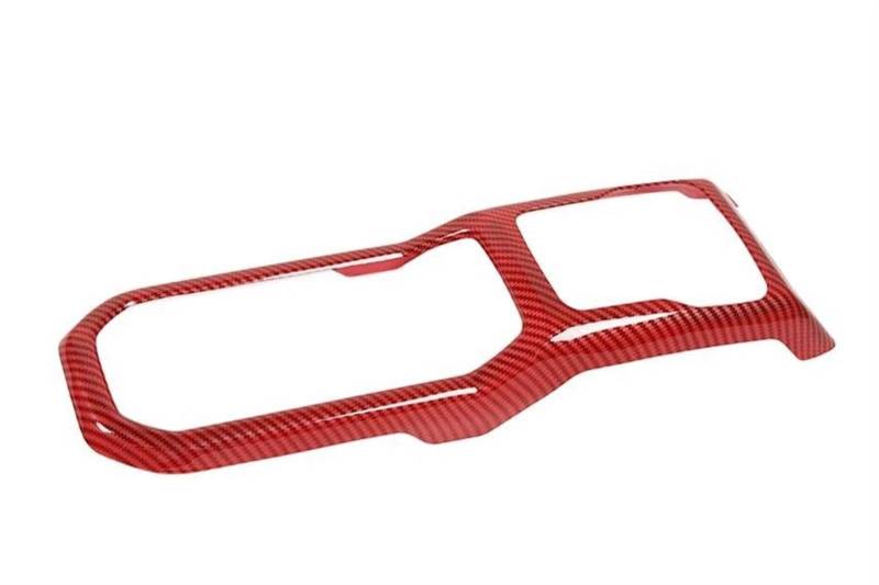 Auto Styling Zierleisten Auto-Front-Wasserbecherhalter-Dekorationsabdeckung 4WD-Getriebeschalttafel Für Jeep Für Wrangler JL 2018-2023 Innenleistenzubehör Interieurleisten Trim(Red Carbon Fiber) von LKRGBXA