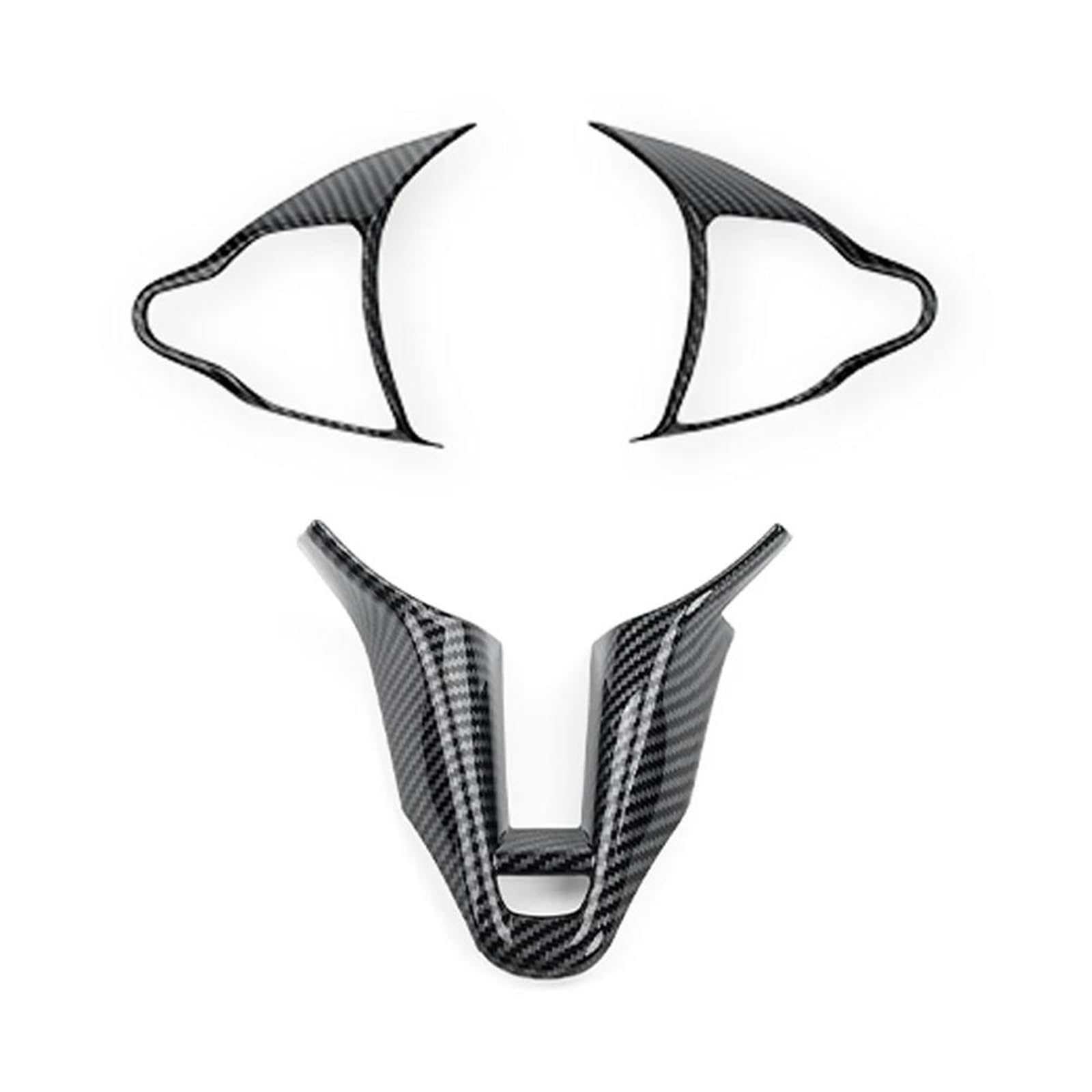 Auto Styling Zierleisten Carbon Fiber Stil Lenkrad Tasten Abdeckung Kinn Trim Rahmen Für Hyundai Für Kona N Für Elantra N Für I20 N Innen Stil Interieurleisten Trim(Only for Kona N) von LKRGBXA