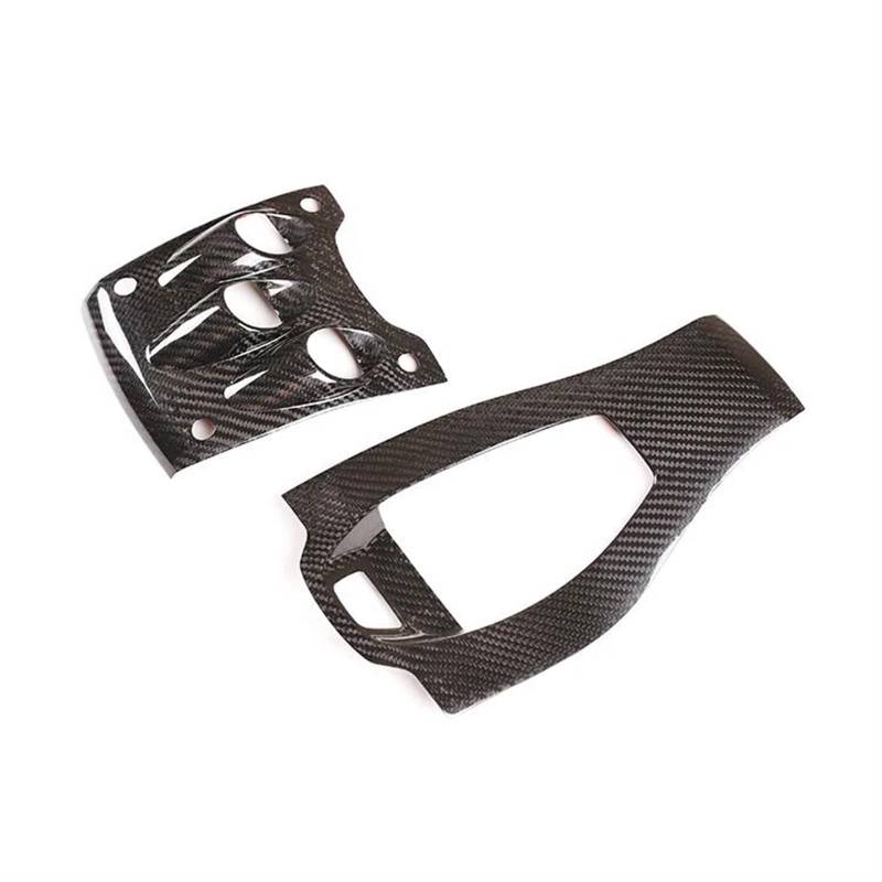 Auto Styling Zierleisten Für Ferrari 458 2011-2016, Echtkohlefaser, Autokonsole, Schalthebel, Knopfleiste, Dekorationsabdeckung, Innenausstattung Interieurleisten Trim(Carbon Fiber Black) von LKRGBXA