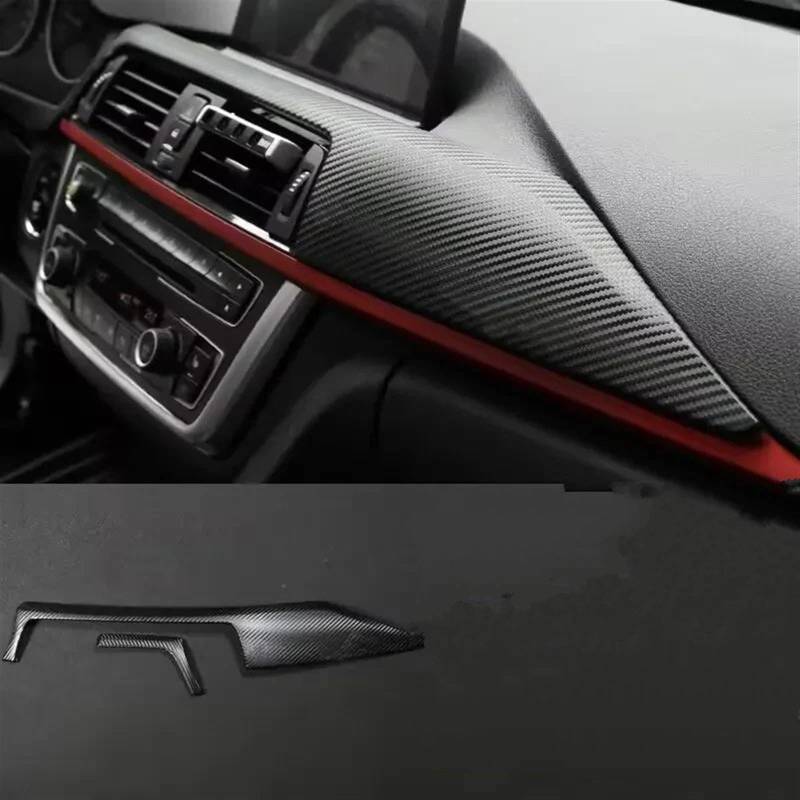 Automobilinnenraum Für 3 Serie Für F30 Für F31 Für F36 Aus Mittelkonsole Dashboard Panel Instrument Abdeckung Trim Auto Innen Zubehör Innenverkleidung Mittelkonsole(Carbon Fiber Leather) von LKRGBXA