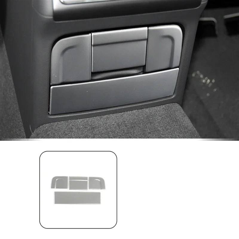 Automobilinnenraum Für A4 Für B8 2013 2014 2015 2016 Edelstahl Zigarettenanzünder Abdeckung Trim Auto Styling Hinten Klimaanlage Outlet Rahmen Dekoration Innenverkleidung Mittelkonsole(4 Pieces) von LKRGBXA