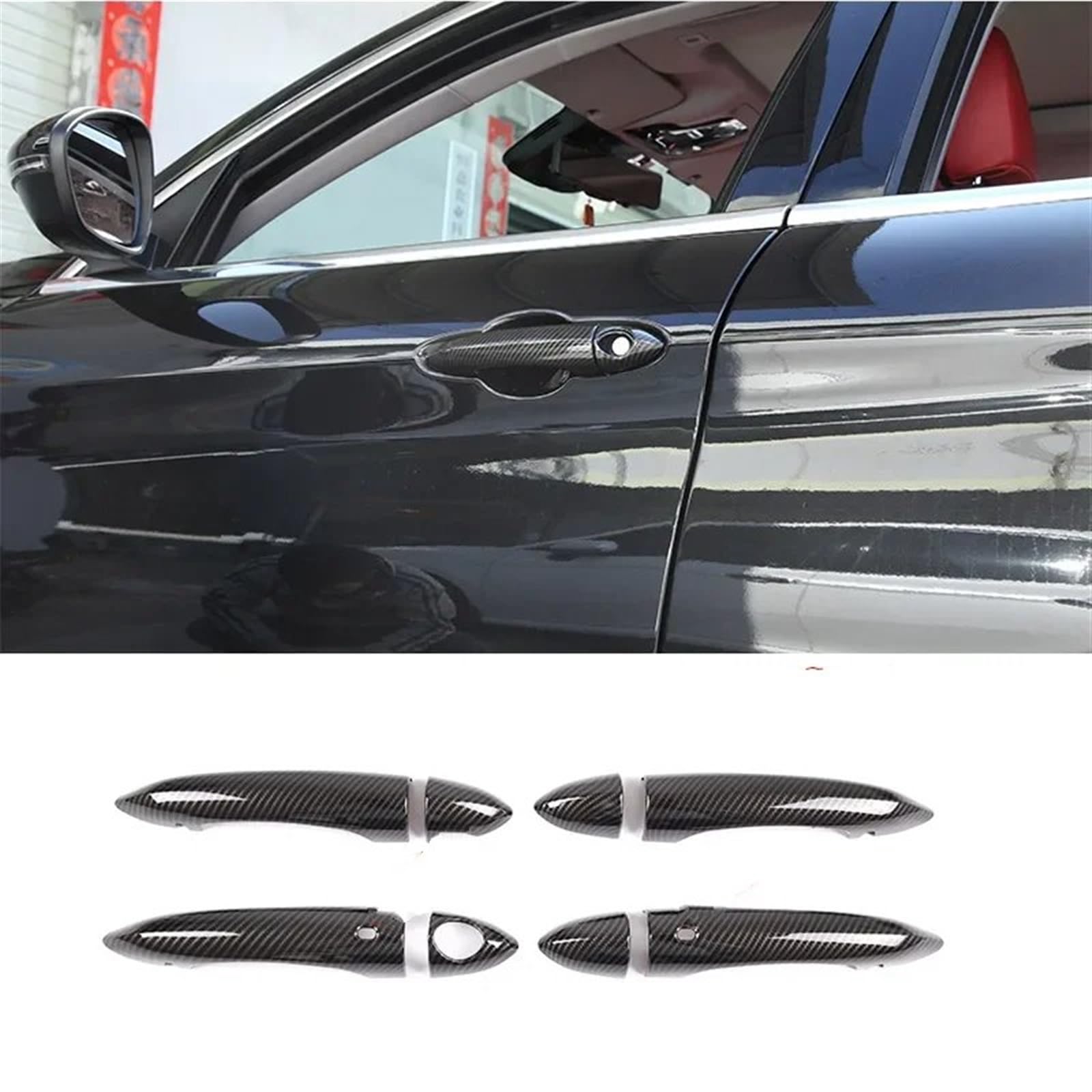 Automobilinnenraum Für Alfa Für Romeo Für Giulia 2017 2018 2019 2020 ABS Carbon Fiber Interior Kit Dashboard Konsole Gangschaltung Panel Dekoration Abdeckung Aufkleber Innenverkleidung Mittelkonsole(2 von LKRGBXA