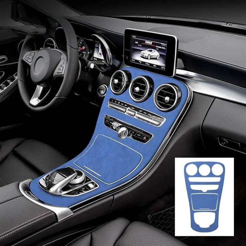 Automobilinnenraum Für Benz Für C-Klasse Für W205 2015 2016 2017 2018 Auto Center Console Armlehne Box Dekorative Panel Innen Geändert Zubehör Innenverkleidung Mittelkonsole(Long Lightblue) von LKRGBXA