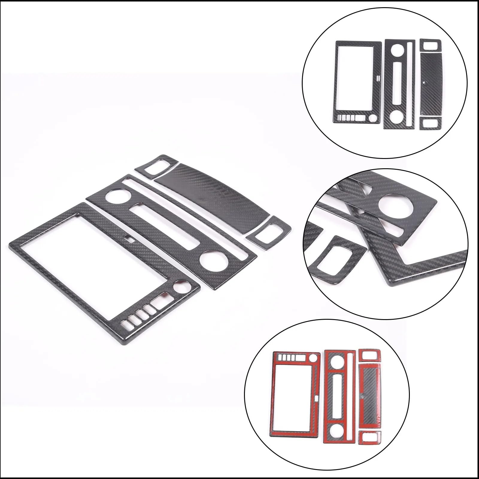 Automobilinnenraum Für Chevrolet Für Corvette Für C6 2005 2006 2007 2008-2013 LHD Innen Zubehör Carbon Faser Auto Mittelkonsole Getriebe Panel Dekorative Abdeckung Kit Innenverkleidung Mittelkonsole(1 von LKRGBXA