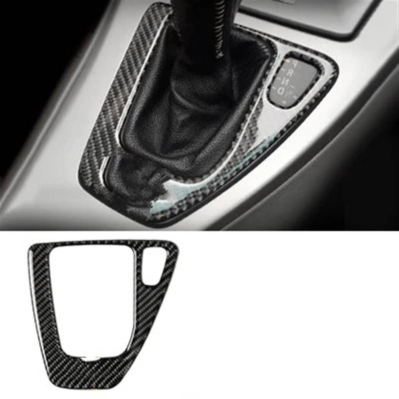 Automobilinnenraum Für E90 Für E92 Für E93 Für Serie 3 2005 2006 2007 2008-2012 Carbon Fiber Schaltknauf Panel Trim Abdeckung Dekoration Aufkleber Auto Innen Zubehör Innenverkleidung Mittelkonsole(Bla von LKRGBXA