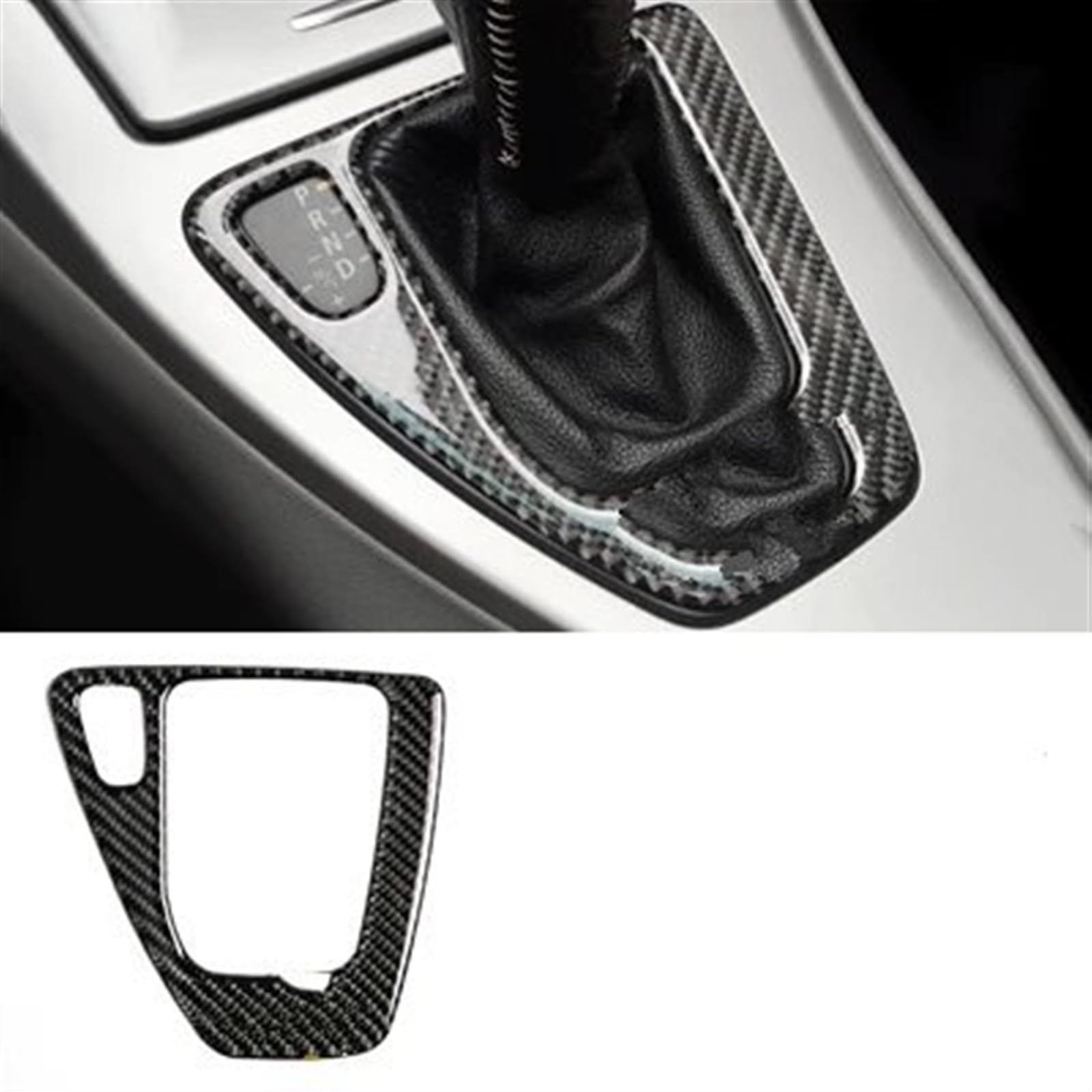 Automobilinnenraum Für E90 Für E92 Für E93 Für Serie 3 2005 2006 2007 2008-2012 Carbon Fiber Schaltknauf Panel Trim Abdeckung Dekoration Aufkleber Auto Innen Zubehör Innenverkleidung Mittelkonsole(Bla von LKRGBXA