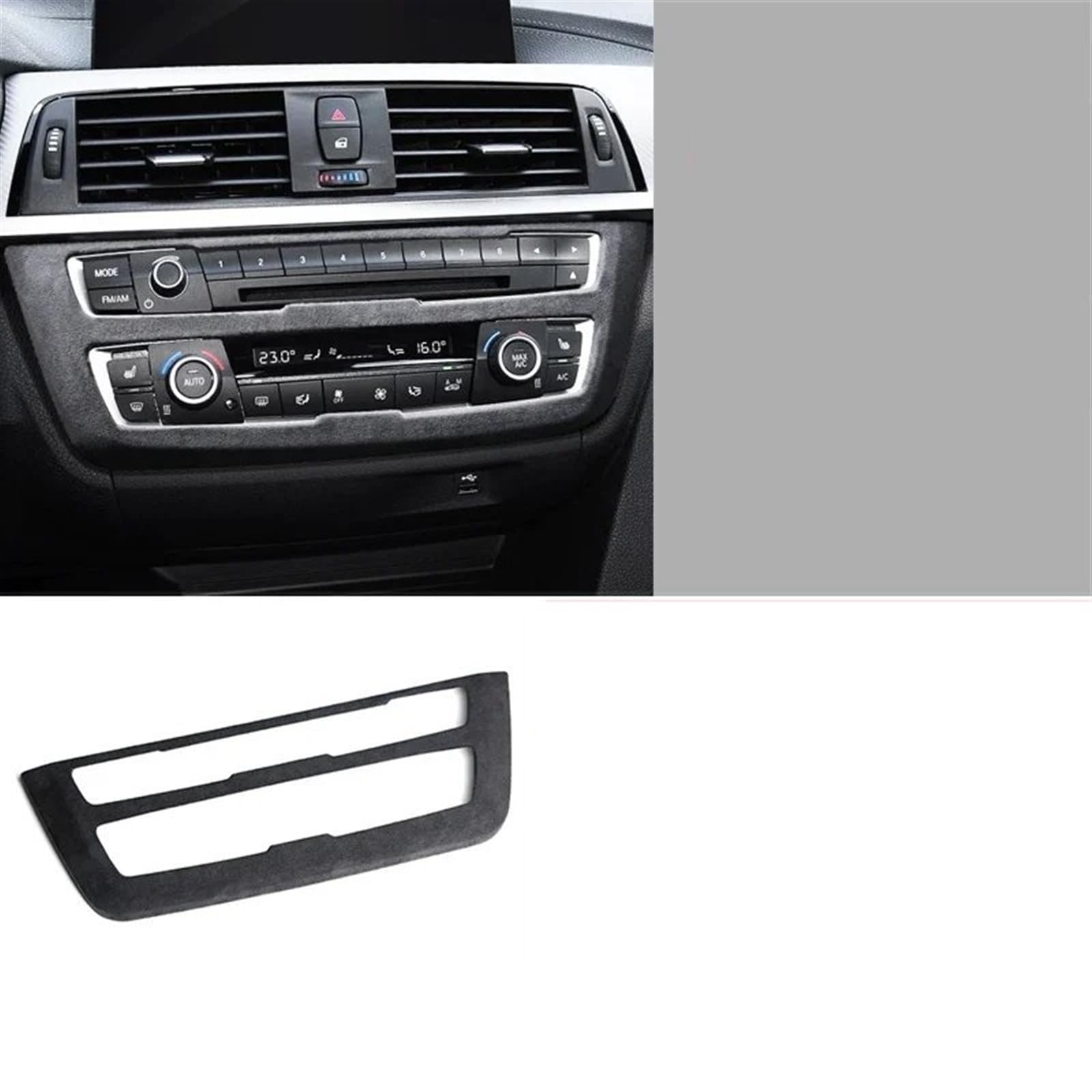 Automobilinnenraum Für F30 Für F34 Für F36 Für Serie 3 4 Aus Mittelkonsole CD Panel Trim Abdeckung Carbon Faser Auto Innen Zubehör Innenverkleidung Mittelkonsole(Schwarz) von LKRGBXA