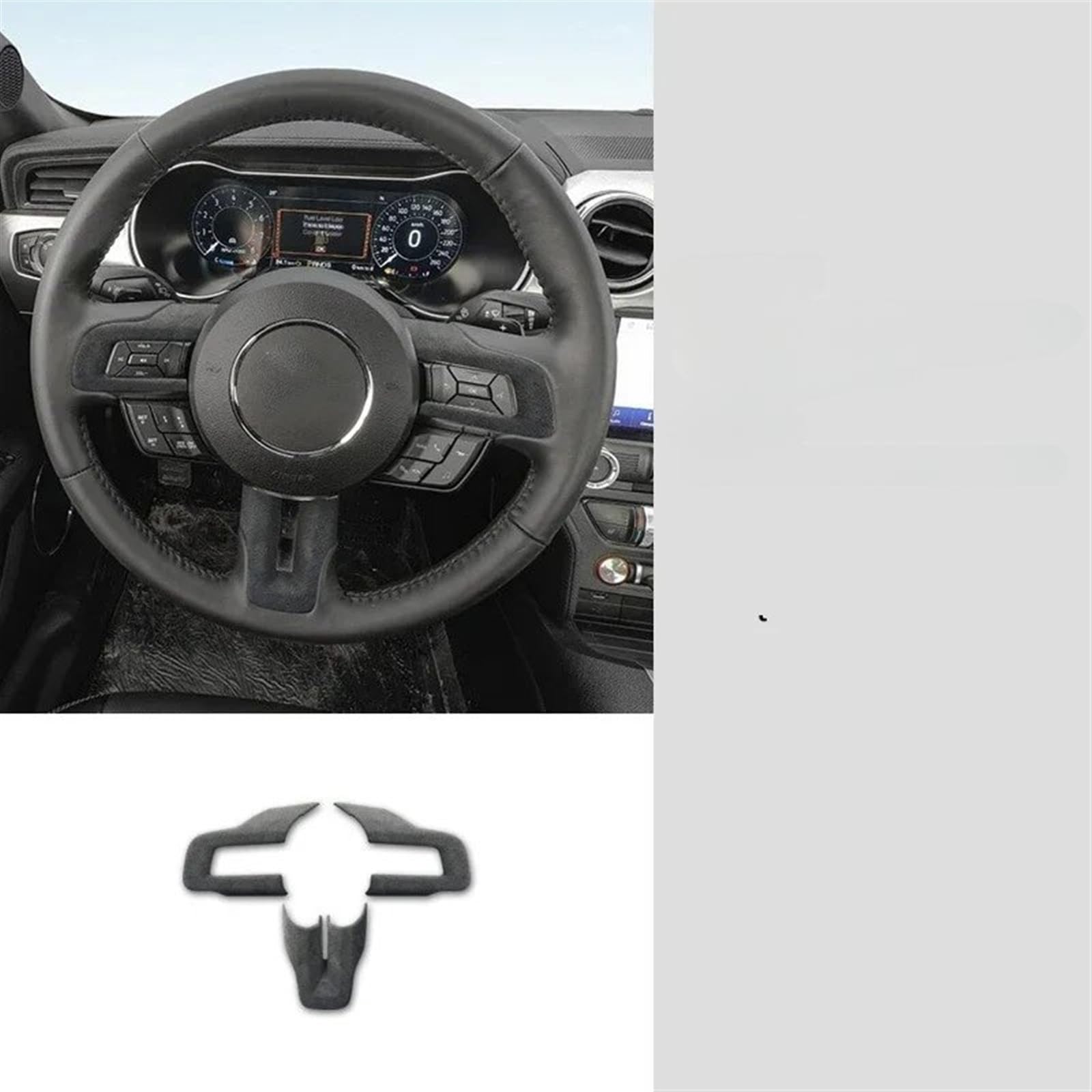 Automobilinnenraum Für Ford Für Mustang 2015 2016 2017 2018 2019 2020-2023 Auto Mittelkonsole Armlehne Box Deckel Panel Schaltknauf Abdeckung Lenkrad Trim Aufkleber Innenverkleidung Mittelkonsole(Stee von LKRGBXA