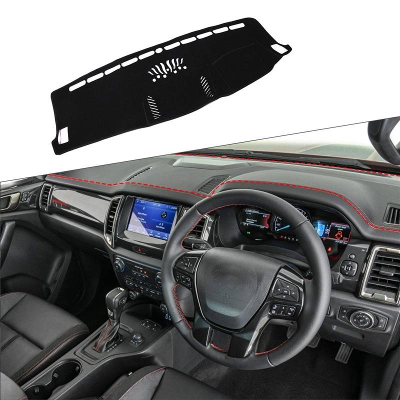 Automobilinnenraum Für Ford Für Ranger 2015 2016 2017 2018 2019 2020 2021 2022 Zubehör Auto Dekoration Armaturenbrett Lichtdichte Mittelkonsole Sonnenpolster Polyester Innenverkleidung Mittelkonsole(R von LKRGBXA